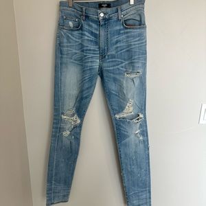 Amiri Lightwash Distressed Jeans